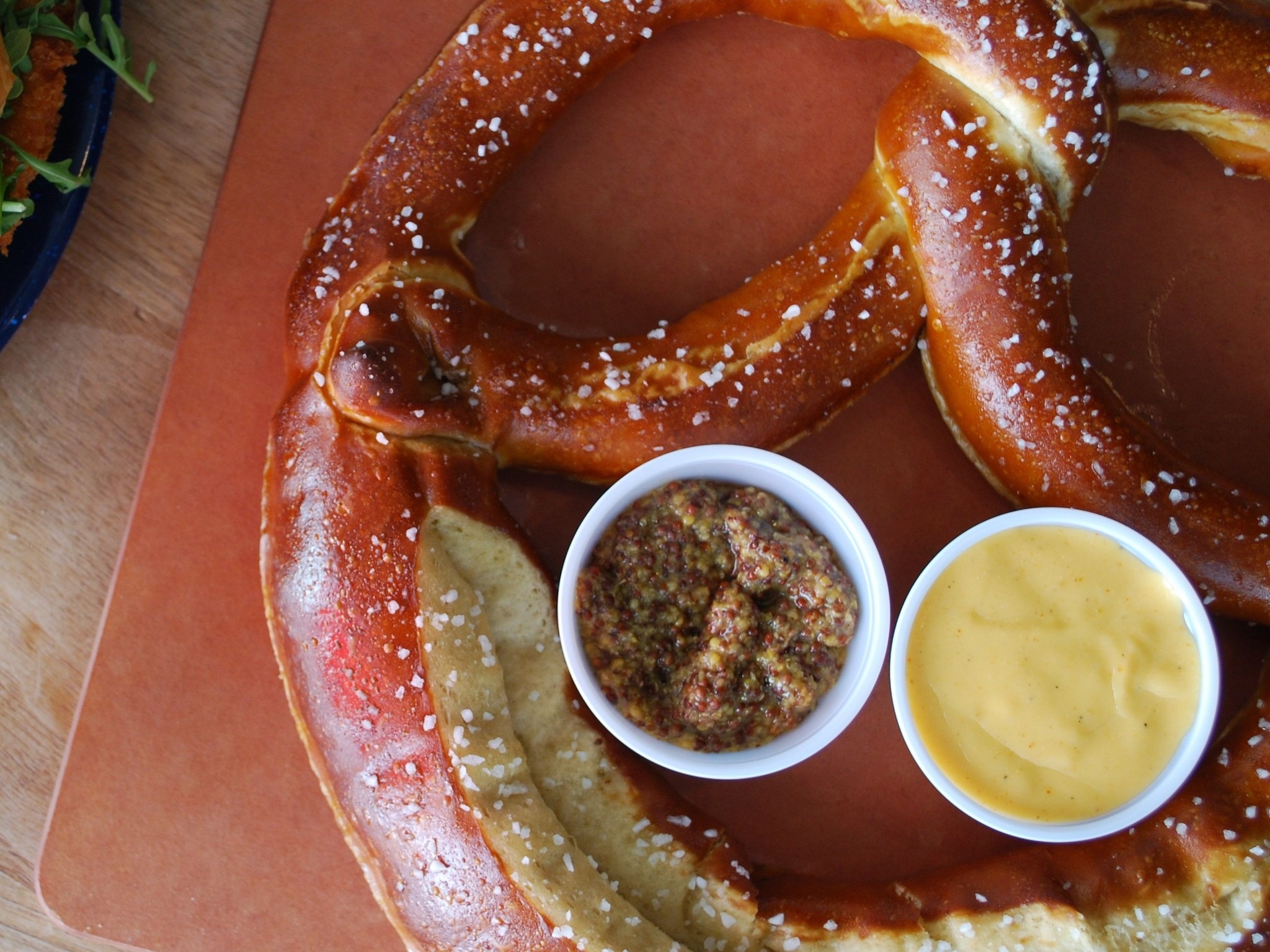 Pretzel and sauces