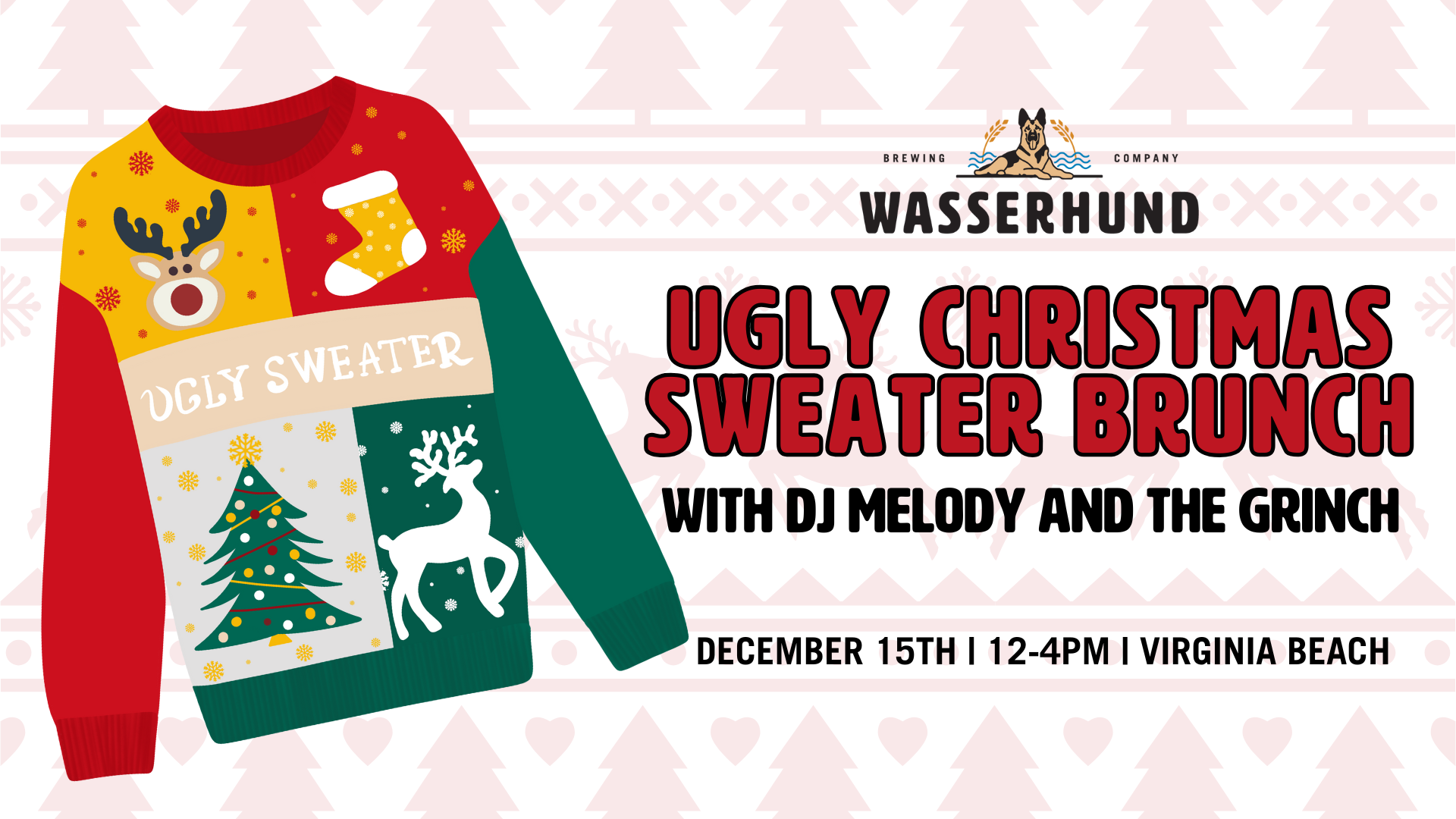 ugly christmas sweater brunch