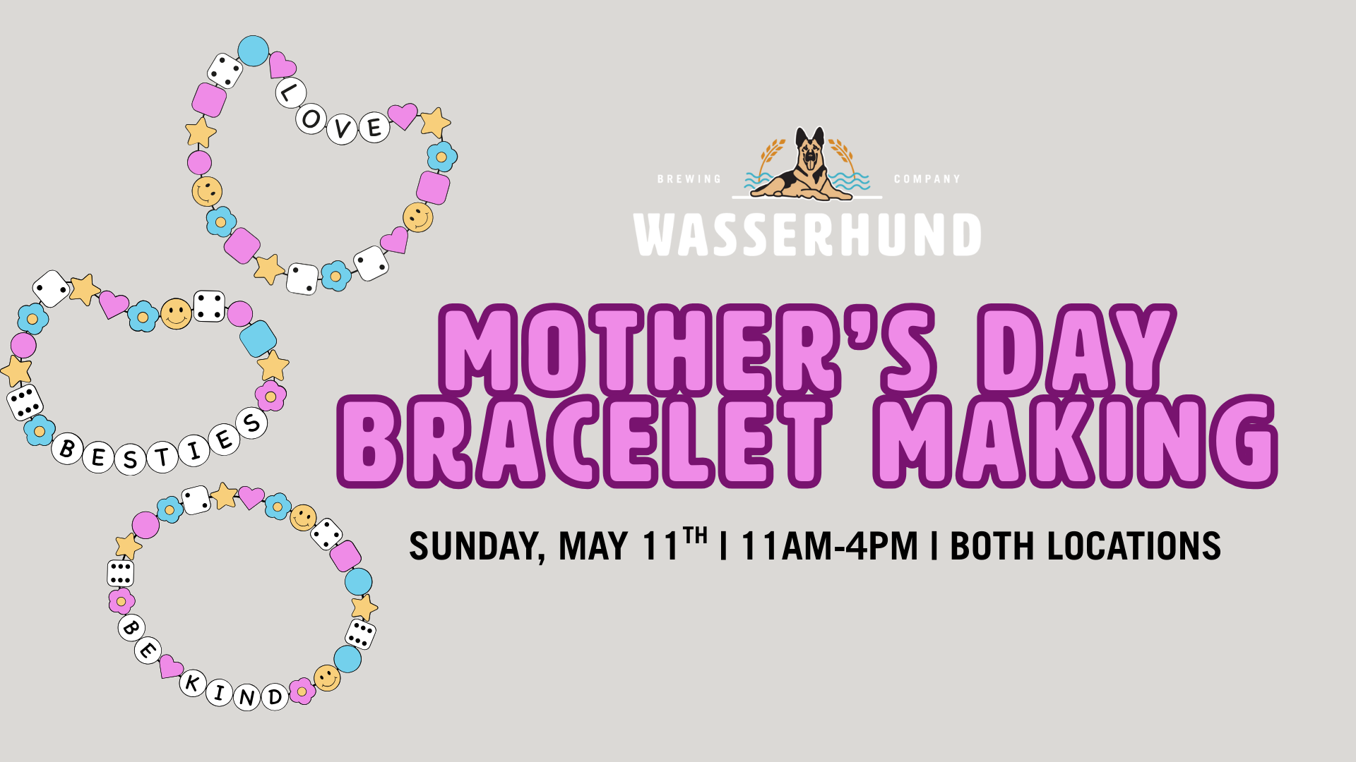 Mother’s day bracelet making